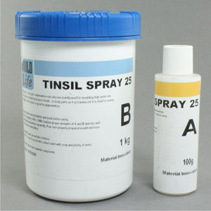 Mouldlife Tinsil Spray 25 B 1KG & Bluesil  RTV 3428 White 100g