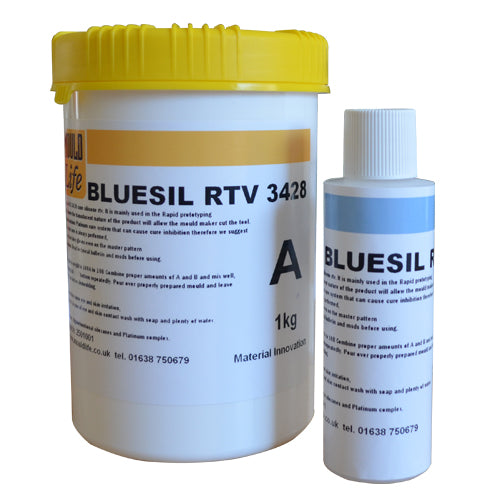 Mouldlife Bluesil RTV 3428 White (A)1KG & Tinsil Spray 25 100g