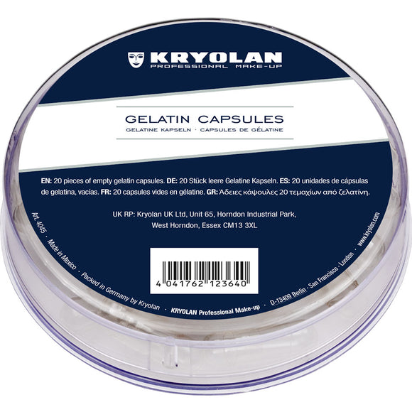 Kryolan Gelatin Capsules 20 Pieces 04045/00