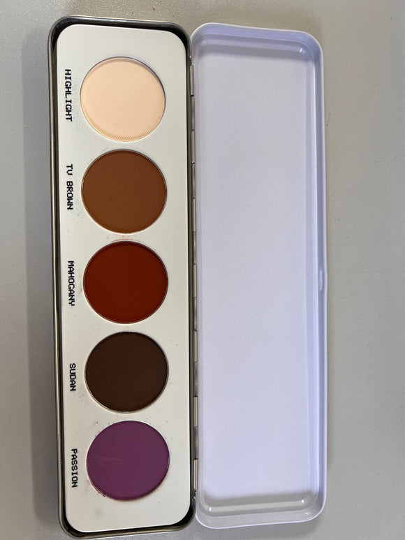 Kryolan Eye Shadow Compact 5 Colour Palette Matt 5336/00