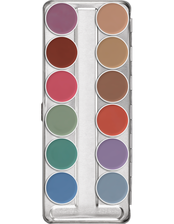 Kryolan Aquacolor Palette 12 Colours 01104 00