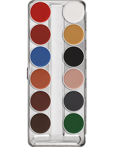 Kryolan Aquacolor Palette 12 Colours 01104/00