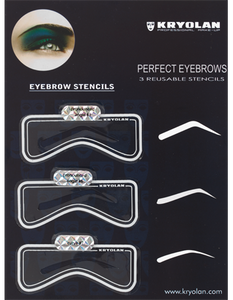 Kryolan Eyebrow Design Stencil Set of 3 03063-00