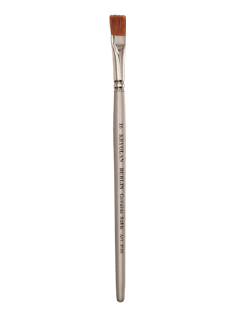 Kryolan Flat No. 16 brush, silver 03616-00