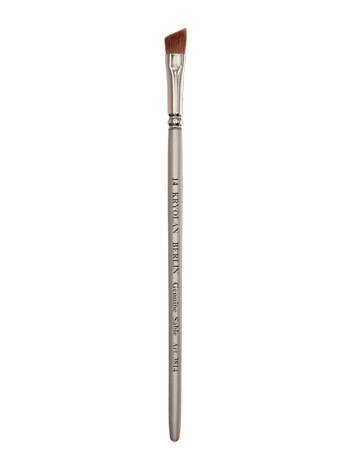 Kryolan Angled No.14 brush, silver 03814-00